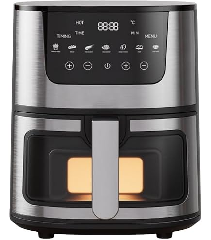 Amazon.co.jp: Air Fryer エアーフライヤー Digital デジタル 窓付き